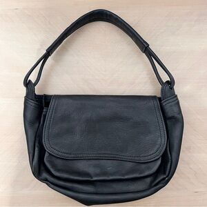 Durango Sheepskin Co Black Leather Women's Shoulder Bag Flap Top Western